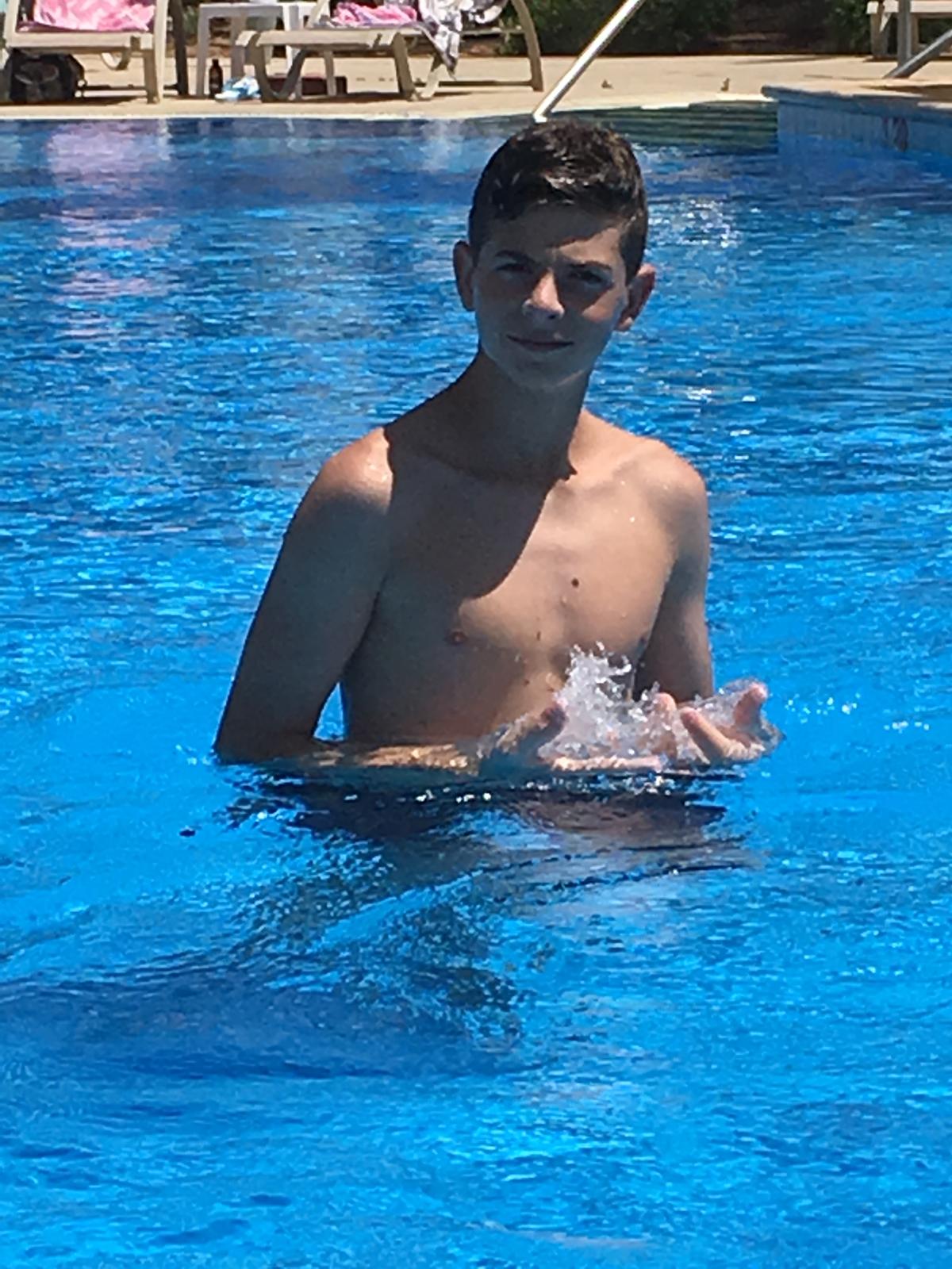 Chris Looking Cool in Pool